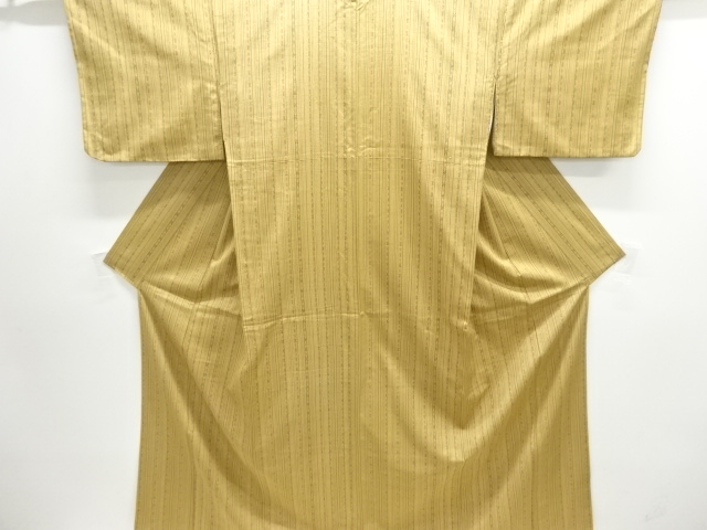 JAPANESE KIMONO / ANTIQUE KIMONO / SILK / TSUMUGI / WOVEN GEOMETRIC